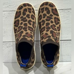 Rothy’s Chelsea Wildcat Animal Print High Top Slip On Sneaker